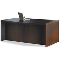 Aberdeen Series Laminate Bow Front Desk Shell  72W X 42D X 29-1/2H  Mocha