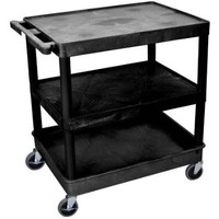 3 Shelf Large Black Tub Cart