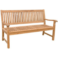 Anderson Collections Del-Amo Teak Garden Bench Fabric : Without Cushion