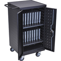 Luxor Black 18 Laptop Computer Charging Cart