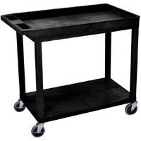 Luxor Black Ec12Hd 18X32 Cart 1 Tub With 1 Flat Shelf