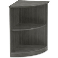 Mayline Medina - Open 1/4-Round Bookcase - 1"" Shelf  20"" X 20""29.5"" Bookshelf - 2 Shelve(S) - Finish: Gray Steel Laminate