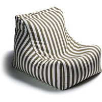 Jaxx Ponce Outdoor Bean Bag Chair  Taupe Stripes