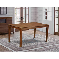 Capri Rectangular Dining Table 36""X60"" With Solid Wood Top - Mahogany Finish