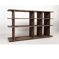 Conundrum Modern Distressed Solid Acacia Bookcase