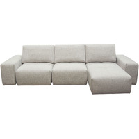 Jazz Modular 3-Seater Chaise Sectional With Adjustable Backrests In Light Brown Fabric By Diamond Sofa