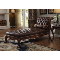 Dresden - Chaise & Pillow Pu & Cherry Oak