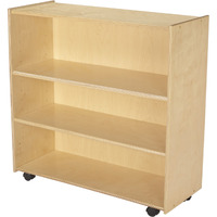 Childcraft Mobile Open Adjustable Shelving Unit With Locking Casters  3 Shelves