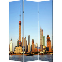 1"" X 48"" X 72"" Multi Color Wood Canvas China  Screen