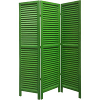 1 X 48 X 67 Green Wood Shutter -Screen