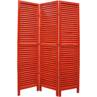 1 X 48 X 67 Red Wood Shutter -Screen