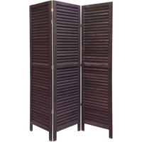 1 X 48 X 67 Black Wood Shutter - Screen