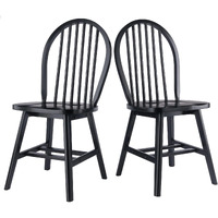 Windsor 2-Pc Set Chairs  Black Finish