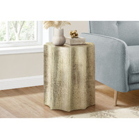 Accent Table  Drum  Side  End  Nightstand  Lamp  Living Room  Bedroom  Gold Metal  Contemporary  Modern