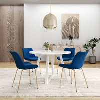 Avant 5-Piece Round Dining Set  Trestle Dining Table With 4 Side Chairs