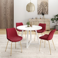 Avant 5-Piece Round Dining Set  Trestle Dining Table With 4 Side Chairs