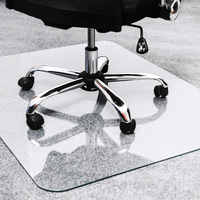 Glaciermat Reinforced Glass Executive Chair Mat 40"" X 53"" For Hard Floors And All Pile Carpets