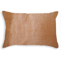 12"" X 20"" X 5"" Tan Cowhide  Pillow