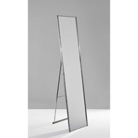 13.5"" X 14.5"" X 59"" Brushed Steel  Floor Mirror