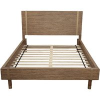 Alpine Furniture Easton California King Wood Platform Bed In Sand (Beige)