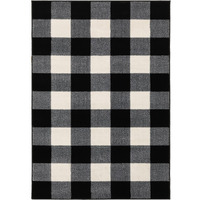 10 X 13 Monochromatic Gingham Pattern Indoor Area Rug