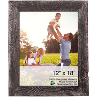 12 X 18  Rustic Farmhouse Rustic Black Wood Frame