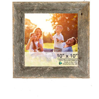 10 X 10 Rustic Farmhouse Gray Wood Frame