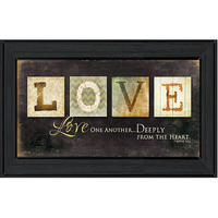 Love One Another 2 Black Framed Print Wall Art