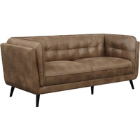 Thatcher Upholstered Button Tufted Sofa Brown