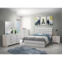 Brantford 4-Piece Queen Panel Bedroom Set Coastal White