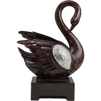 17"" Marbleized Cherry Brown Dove Figurine Sculpture