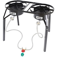 Bayou Classic DB250 Dual Burner Gas Cooker with Ext. Legs