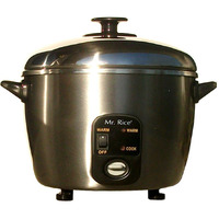 Sunpentown SC-886 3 Cup Stainless Steel Rice Cooker and Steamer