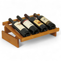 Wooden Mallet WRD4MO 4 Bottle Dakota Wine Display