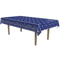 Beistle Company 59855-B Bandana Tablecover - Blue