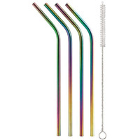 RAINBOW DRINKING STRAWS S/8