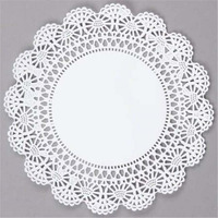 Hoffmaster 500236 8 in. White Doilie Lace Cambridge - Case of 1000