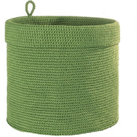 12 x 12 in. Mode Crochet Round Basket  Sage