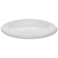 PCT 0TK100060000 6 in. Laminated Foam Dinnerware Plate  White