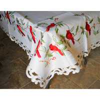 Sinobrite H9368-68x90 68 x 90 in. Cardinal on HolyTablecloth