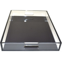 Square Lucite Tray  Black