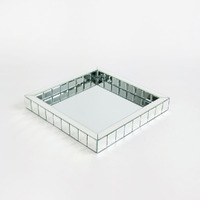 14.5 x 14.5 x 2 in. Beveled Mirror Tray  Mirror