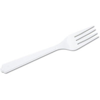 Type III Plastic Flatware Fork  White - Pack of 100