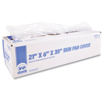 21 in. 0.9 mil Low Density Bun Pan Bags, Clear - Case of 200