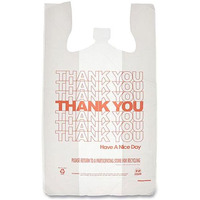 13 x 23 x 23 in. Thank You Bags, Red & White - Pack of 1000