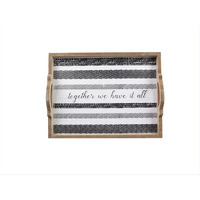 Wood Together Serving Tray&44 Black & White