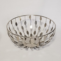 Silver Metallic 11&apos round basket