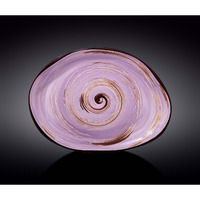 WL-669742-A-2G 13 x 9.75 in. Stone Shape Porcelain Dish, Lavender