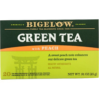 Bigelow Tea Green Tea - with Peach - Case of 6 - 20 BAG(D0102HHY86A.)