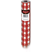 Beistle 50937-R - Masterpiece Plastic Gingham Table Roll - Red